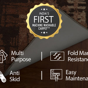 Anti Skid Brown Wonder Full Carpet By Welspun