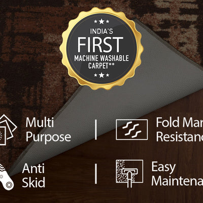 Anti Skid Brown Wonder Full Carpet By Welspun
