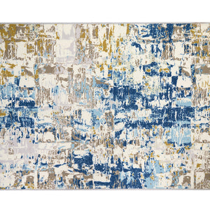 Anti Skid Blue Wonder Full Carpet By Welspun