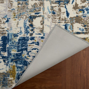 Anti Skid Blue Wonder Full Carpet By Welspun
