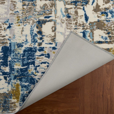 Anti Skid Blue Wonder Full Carpet By Welspun