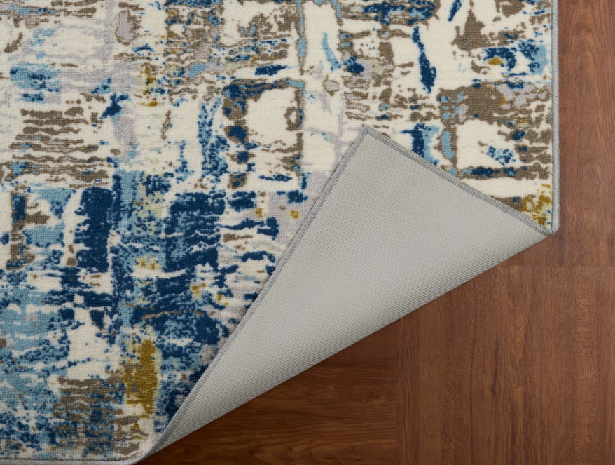 Anti Skid Blue Wonder Full Carpet By Welspun
