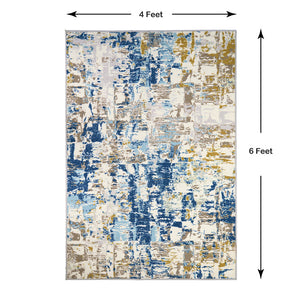 Anti Skid Blue Wonder Full Carpet By Welspun