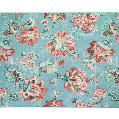 Anti Skid Light Blue Wonder Full Carpet By Welspun