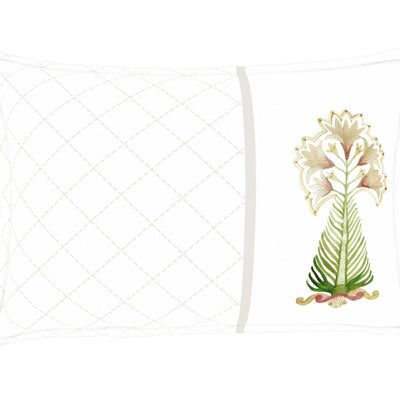 Floral Turf Green 100% Cotton King Size Bedsheet - Kalakari Haath By Spaces