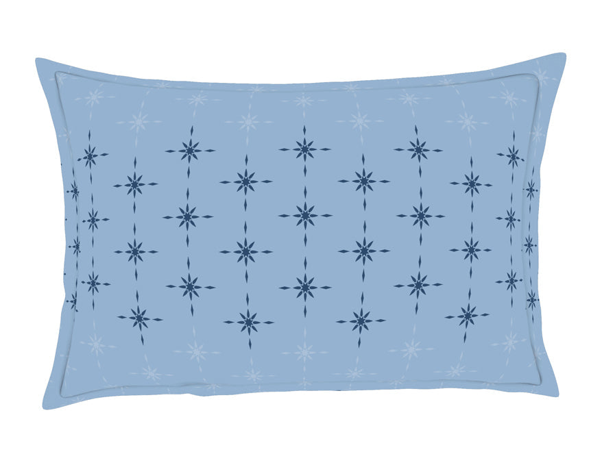 Geometric Lichen Blue - Light Blue 100% Cotton King Size Bedsheet - Anti Bacterial By Welspun