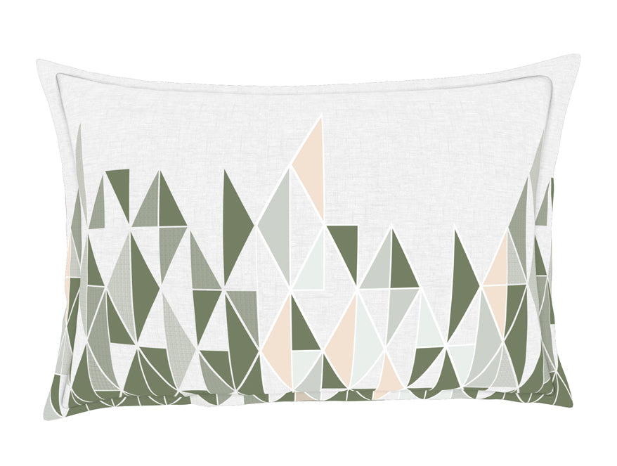 Geometric Beechnut - Light Green 100% Cotton King Fitted Sheet - Anti Bacterial By Welspun