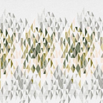Geometric Beechnut - Light Green 100% Cotton King Fitted Sheet - Anti Bacterial By Welspun