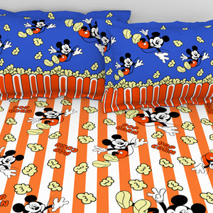 Character Red Orange - Dark Orange 100% Cotton Double Bedsheet - Disney Mickey By Welspun
