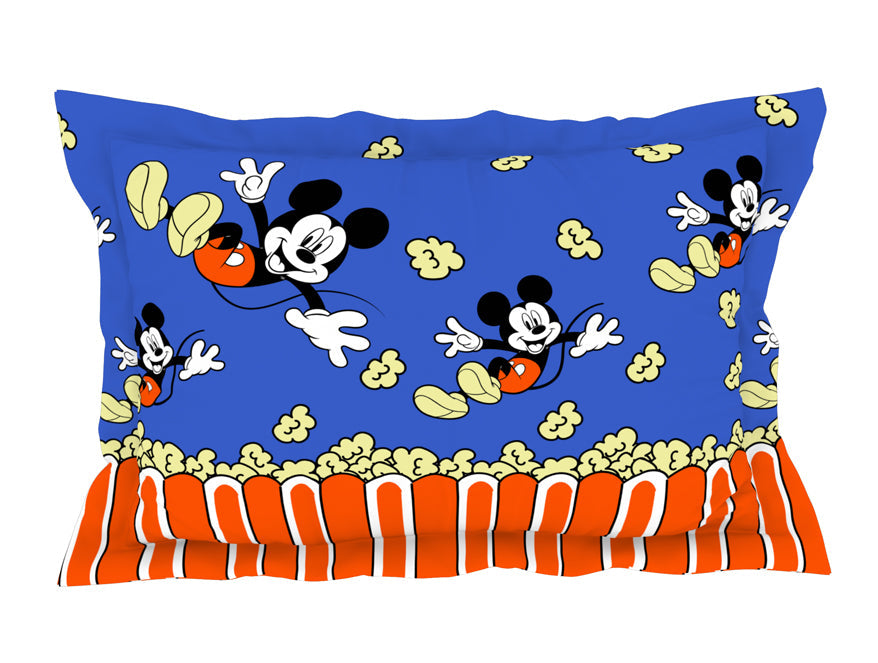 Character Red Orange - Dark Orange 100% Cotton Double Bedsheet - Disney Mickey By Welspun