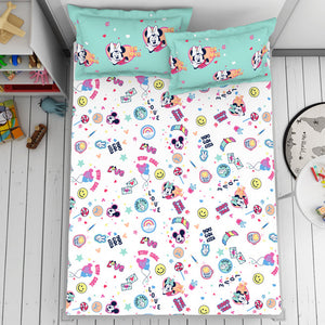 Character Yucca - Light Aqua 100% Cotton Double Bedsheet - Disney Minnie By Welspun