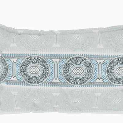 Geometric Barely Blue - Light Grey 100% Cotton Double Bedsheet - Evoke By Spaces-1065740
