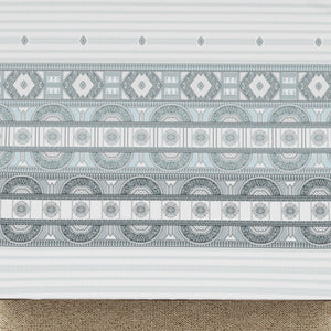 Geometric Barely Blue - Light Grey 100% Cotton Double Bedsheet - Evoke By Spaces-1065740