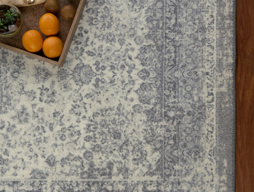 Anti Skid Grey Wonder Full Carpet By Welspun