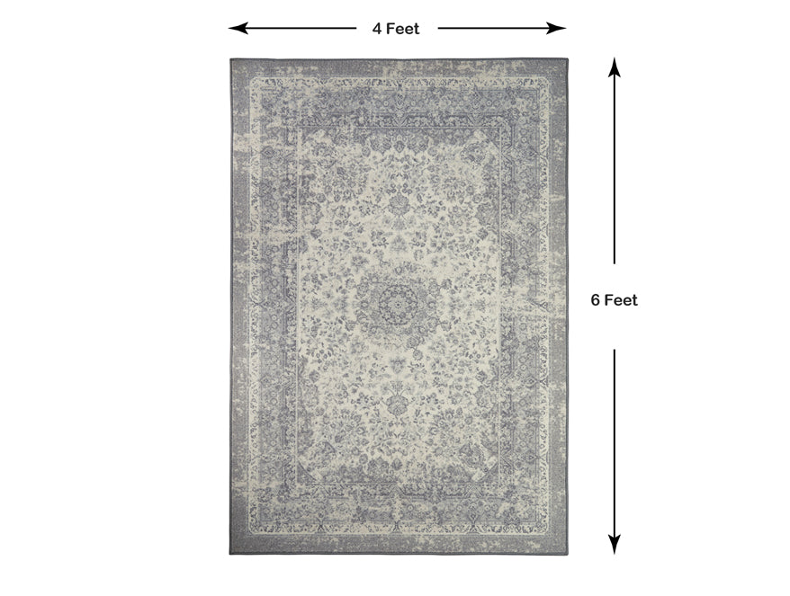 Anti Skid Grey Wonder Full Carpet By Welspun