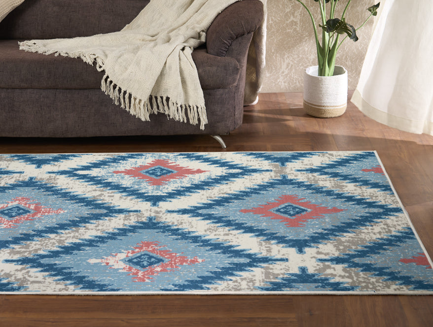 Anti Skid Teal Wonder Full Carpet By Welspun