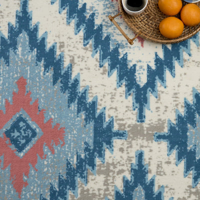 Anti Skid Teal Wonder Full Carpet By Welspun