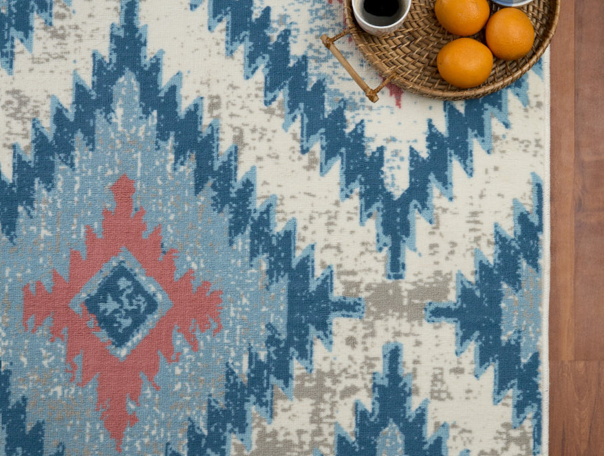 Anti Skid Teal Wonder Full Carpet By Welspun