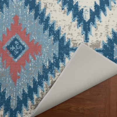 Anti Skid Teal Wonder Full Carpet By Welspun