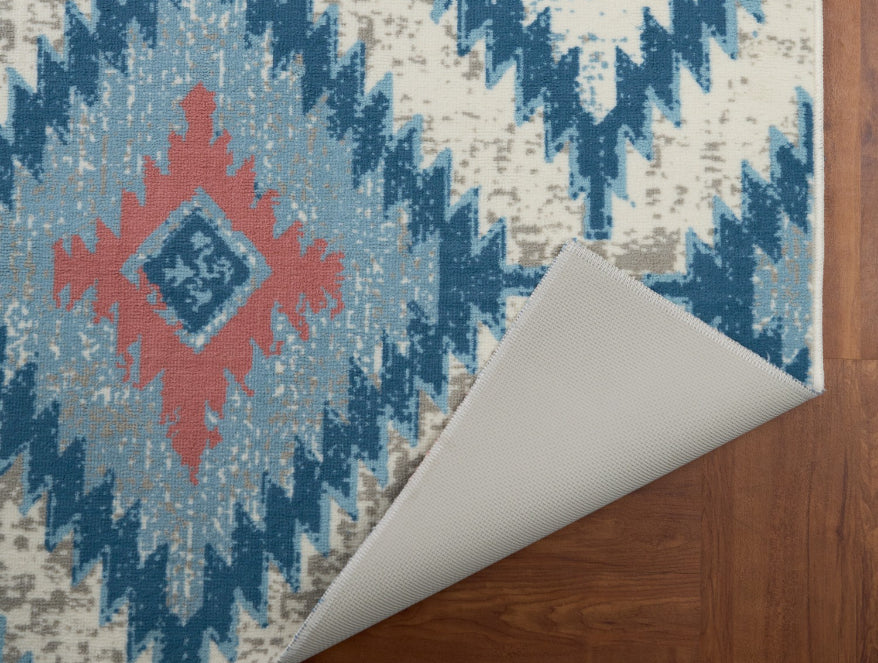 Anti Skid Teal Wonder Full Carpet By Welspun