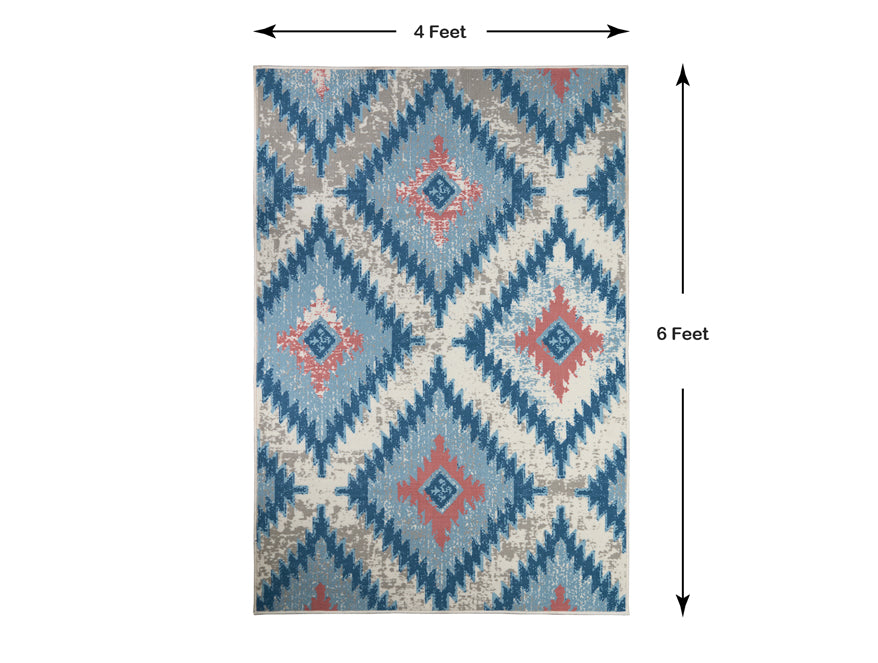 Anti Skid Teal Wonder Full Carpet By Welspun
