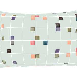 Geometric Fairest Jade - Light Green 100% Cotton Double Bedsheet - Color Block By Spaces