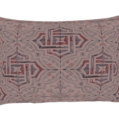 Geometric Shadow Gray - Light Brown 100% Cotton Double Bedsheet - Morroccan By Spaces