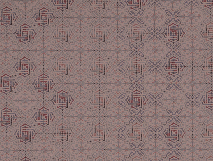 Geometric Shadow Gray - Light Brown 100% Cotton Double Bedsheet - Morroccan By Spaces