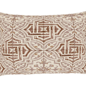 Geometric Turtledove - Light Taupe 100% Cotton Double Bedsheet - Morroccan By Spaces