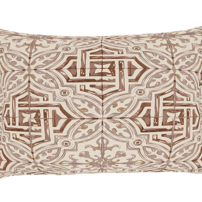 Geometric Turtledove - Light Taupe 100% Cotton Double Bedsheet - Morroccan By Spaces