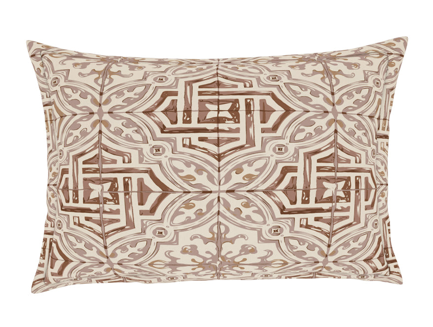 Geometric Turtledove - Light Taupe 100% Cotton Double Bedsheet - Morroccan By Spaces