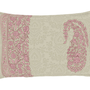Floral Mellow Rose - Blush 100% Cotton King Size Bedsheet - Chamba Rumal - Rangana By Spaces