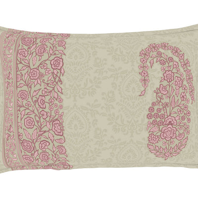 Floral Mellow Rose - Blush 100% Cotton King Size Bedsheet - Chamba Rumal - Rangana By Spaces