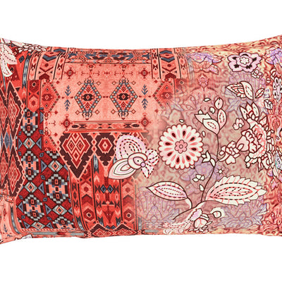 Floral Persimmon - Orange 100% Cotton King Size Bedsheet - Caravan By Spaces
