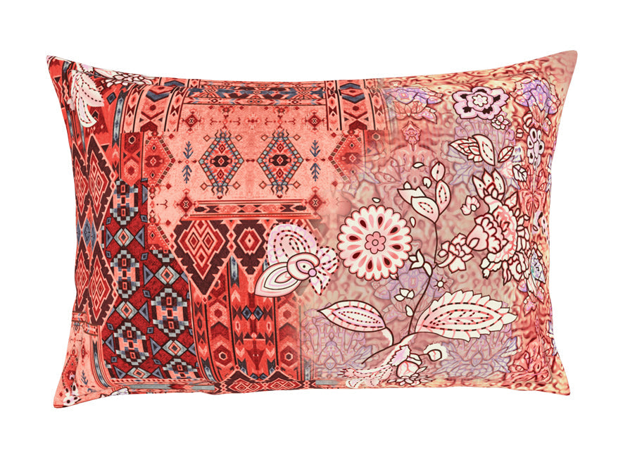 Floral Persimmon - Orange 100% Cotton King Size Bedsheet - Caravan By Spaces