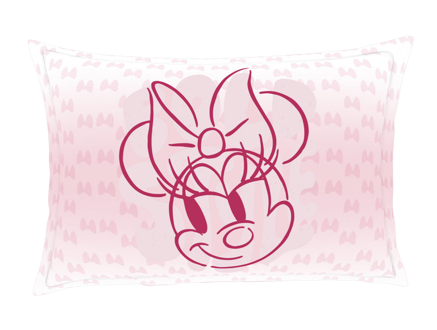 Character Strawberry Cream - Blush 100% Cotton Double Bedsheet - Disney Minnie By Spaces