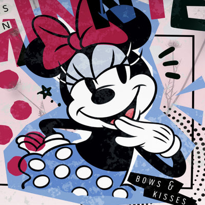 Character Strawberry Cream - Blush 100% Cotton Double Bedsheet - Disney Minnie By Spaces