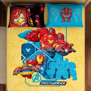 Character Daffodil - Yellow 100% Cotton Double Bedsheet - Marvel Iron Man By Spaces
