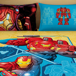 Character Daffodil - Yellow 100% Cotton Double Bedsheet - Marvel Iron Man By Spaces