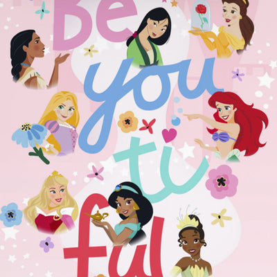 Character Rose Shadow - Pink 100% Cotton Single Bedsheet - Disney Princess By Spaces