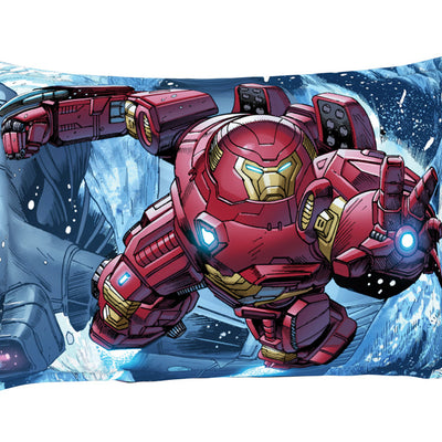 Character Indigo Bunting - Blue 100% Cotton Single Bedsheet - Marvel Iron Man By Spaces