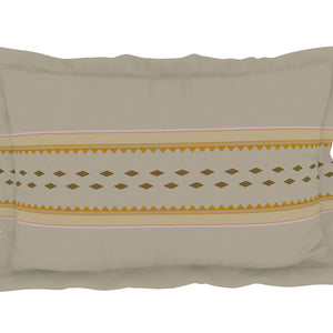 Geometric Angora - Beige 100% Cotton King Fitted Sheet - Gypsy By Spaces