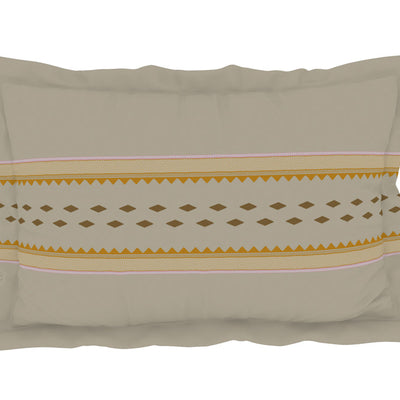 Geometric Angora - Beige 100% Cotton King Fitted Sheet - Gypsy By Spaces