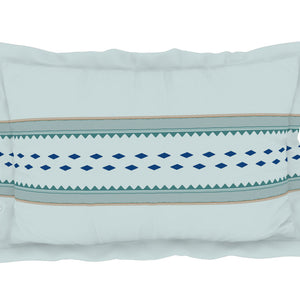 Geometric Iced Aqua - Light Blue 100% Cotton King Fitted Sheet - Gypsy By Spaces