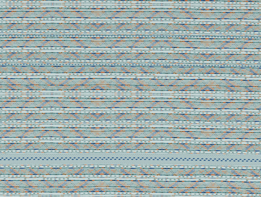 Geometric Iced Aqua - Light Blue 100% Cotton King Fitted Sheet - Gypsy By Spaces