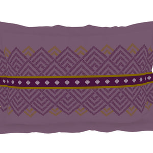 Geometric Sea Fog - Violet 100% Cotton King Fitted Sheet - Geospace By Spaces