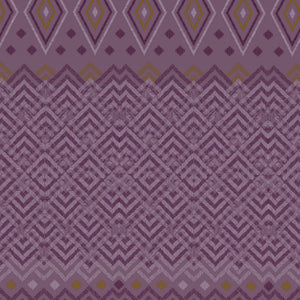 Geometric Sea Fog - Violet 100% Cotton King Fitted Sheet - Geospace By Spaces
