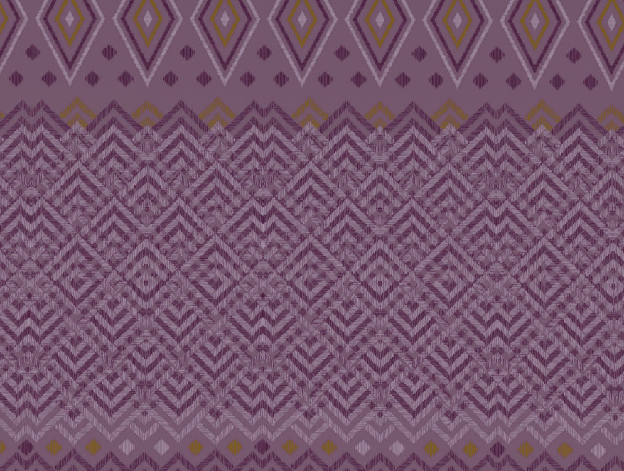 Geometric Sea Fog - Violet 100% Cotton King Fitted Sheet - Geospace By Spaces