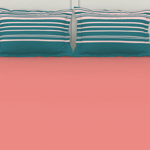 Solid/Geometric Corl/Sprkgvilt 100% Cotton King Size Bedsheet - Gypsy By Spaces