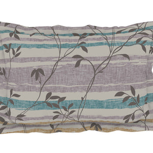 Solid Teal/Brintwhte - Teal 100% Cotton King Size Bedsheet - Gypsy By Spaces